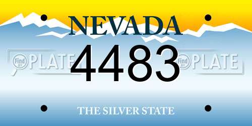 4483 Nevada License Plate