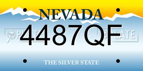 4487QF Nevada License Plate