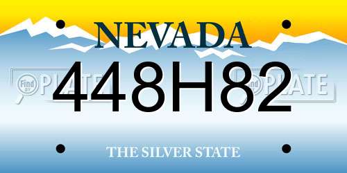 448H82 Nevada License Plate