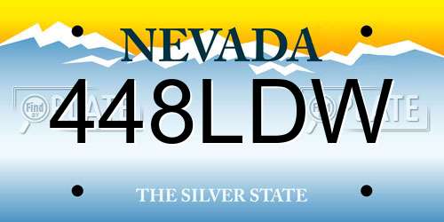 448LDW Nevada License Plate