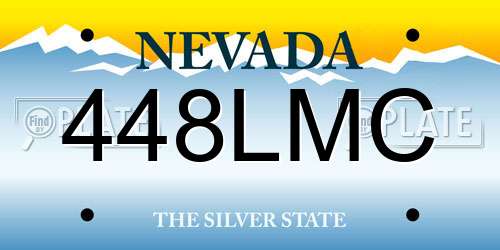 448LMC Nevada License Plate