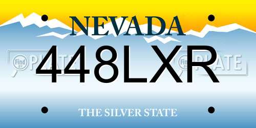 448LXR Nevada License Plate