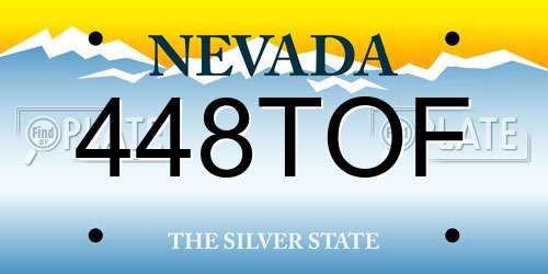 448TOF Nevada License Plate