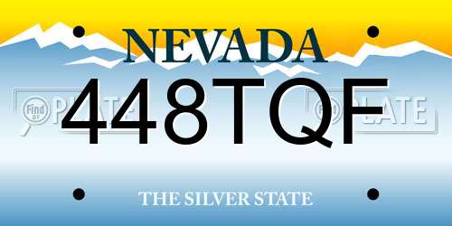 448TQF Nevada License Plate
