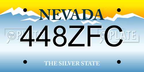 448ZFC Nevada License Plate