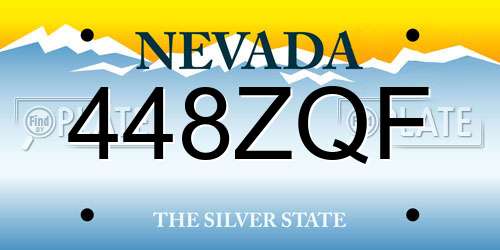 448ZQF Nevada License Plate