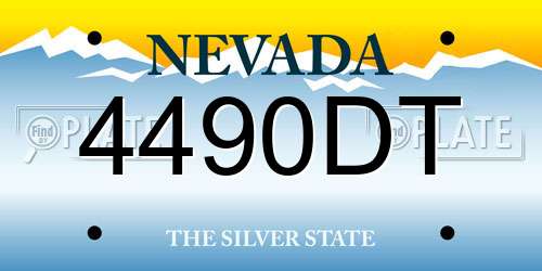 4490DT Nevada License Plate