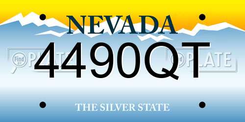 4490QT Nevada License Plate