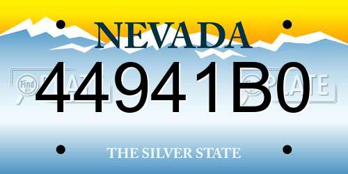 44941B0 Nevada License Plate