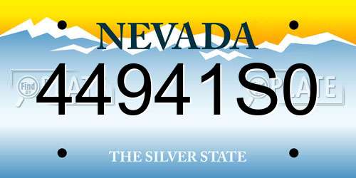 44941S0 Nevada License Plate