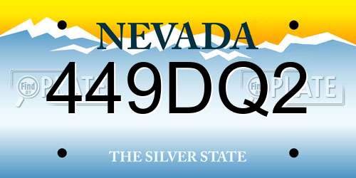 449DQ2 Nevada License Plate