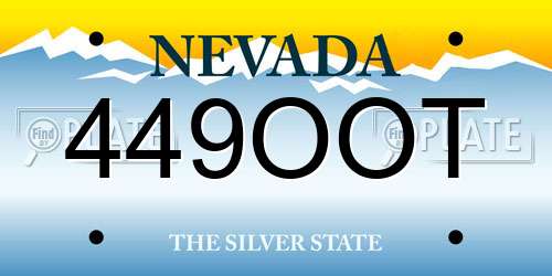 449OOT Nevada License Plate
