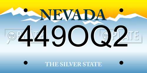 449OQ2 Nevada License Plate