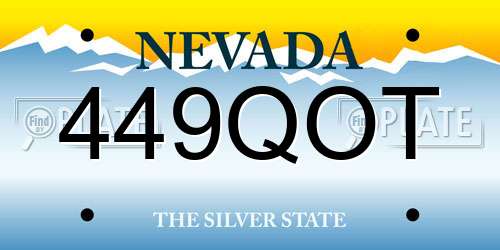 449QOT Nevada License Plate