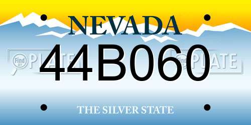 44B060 Nevada License Plate