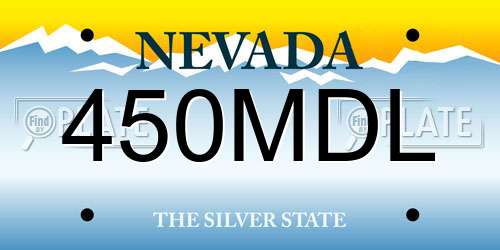450MDL Nevada License Plate
