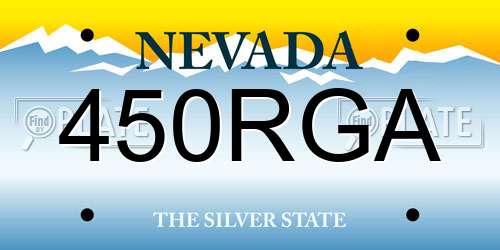 450RGA Nevada License Plate