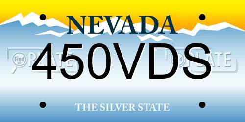 450VDS Nevada License Plate