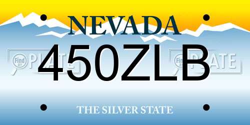 450ZLB Nevada License Plate
