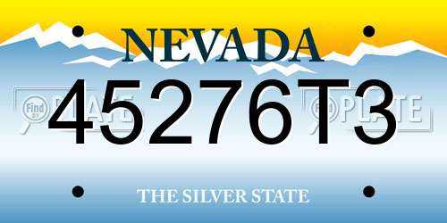 45276T3 Nevada License Plate