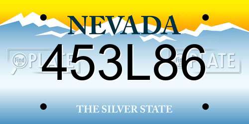 453L86 Nevada License Plate