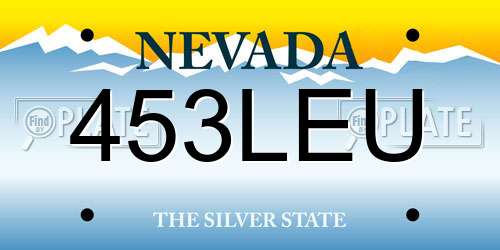 453LEU Nevada License Plate