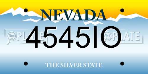 4545IO Nevada License Plate