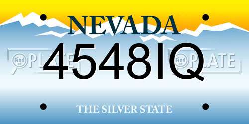 4548IQ Nevada License Plate