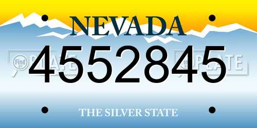 4552845 Nevada License Plate