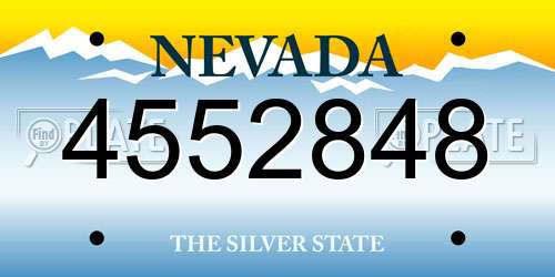 4552848 Nevada License Plate