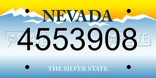 4553908 Nevada License Plate