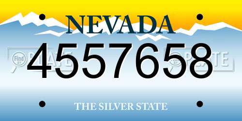 4557658 Nevada License Plate