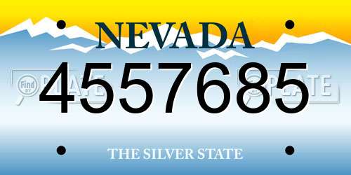 4557685 Nevada License Plate