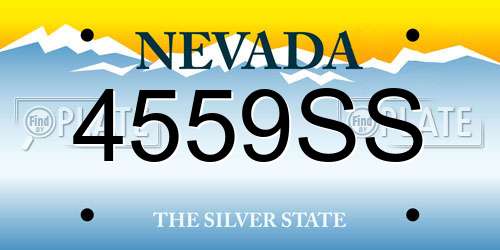 4559SS Nevada License Plate
