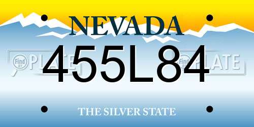 455L84 Nevada License Plate