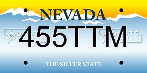 455TTM Nevada License Plate