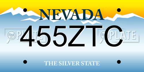 455ZTC Nevada License Plate