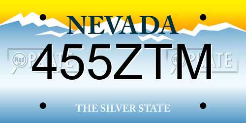 455ZTM Nevada License Plate