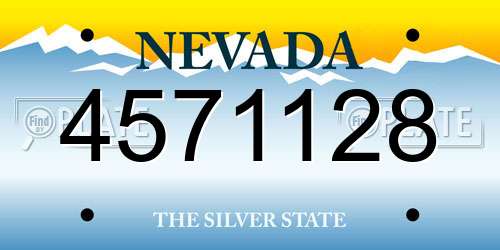 4571128 Nevada License Plate