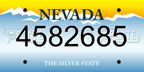4582685 Nevada License Plate