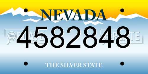 4582848 Nevada License Plate