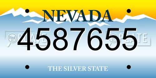 4587655 Nevada License Plate