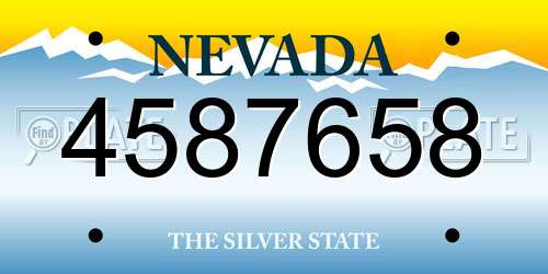 4587658 Nevada License Plate