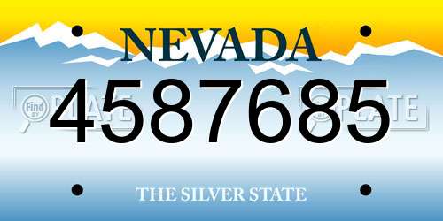 4587685 Nevada License Plate