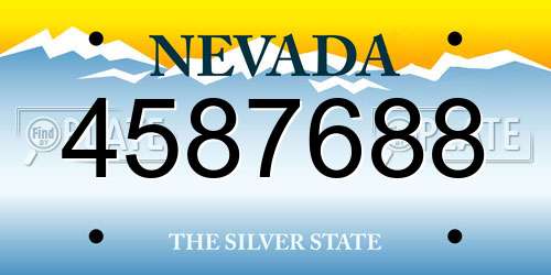 4587688 Nevada License Plate