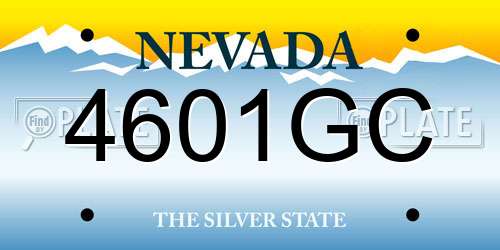 4601GC Nevada License Plate