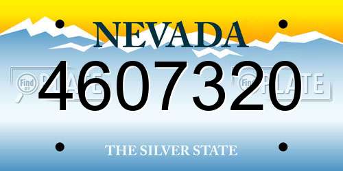 4607320 Nevada License Plate