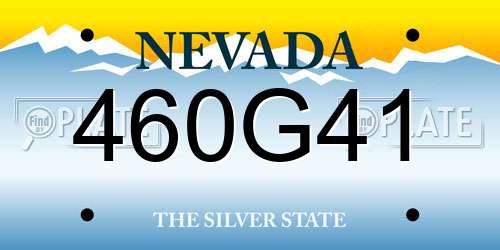 460G41 Nevada License Plate