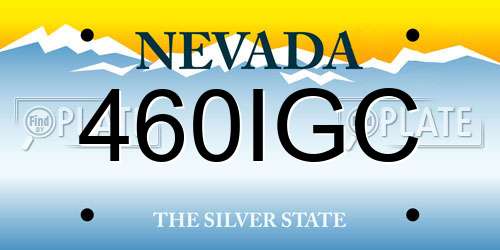 460IGC Nevada License Plate