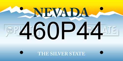 460P44 Nevada License Plate